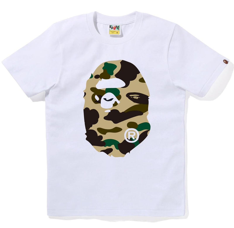 A BATHING APE Ladies' 1ST CAMO BIG APE HEAD TEE - happyjagabee store