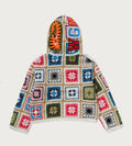 A BATHING APE Ladies' MULTI LOGO CROCHET BOXY CROPPED SHARK ZIP HOODIE