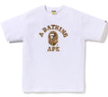 A BATHING APE WILD LEOPARD PATTERN COLLEGE TEE