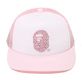 A BATHING APE Ladies' CRYSTAL STONE APE HEAD MESH CAP