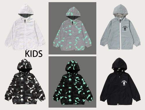 A BATHING APE BAPE KIDS CITY CAMO REVERSIBLE HOODIE JACKET