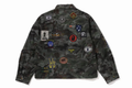 A BATHING APE HYBRID CAMO MULTI BADGE JACKET