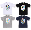 A BATHING APE NEW MULTI CAMO BIG APE HEAD TEE