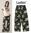 A BATHING APE Ladies' STA OVER PRINT 1ST CAMO CRYSTAL STONE SWEAT PANTS