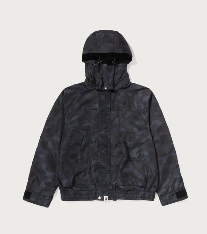 A BATHING APE COLOR CAMO REFLECTIVE RIPSTOP SHORT SNOWBOARD JACKET