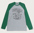 A BATHING APE WGM BEASTE COLLEGE RAGLAN SLEEVE LS TEE