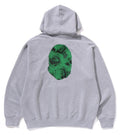A BATHING APE FLORAL SOLID CAMO APE HEAD RELAXED FIT PULLOVER HOODIE