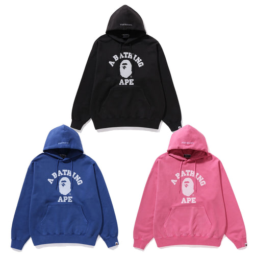 A BATHING APE COLLEGE OVERDYE PULLOVER HOODIE
