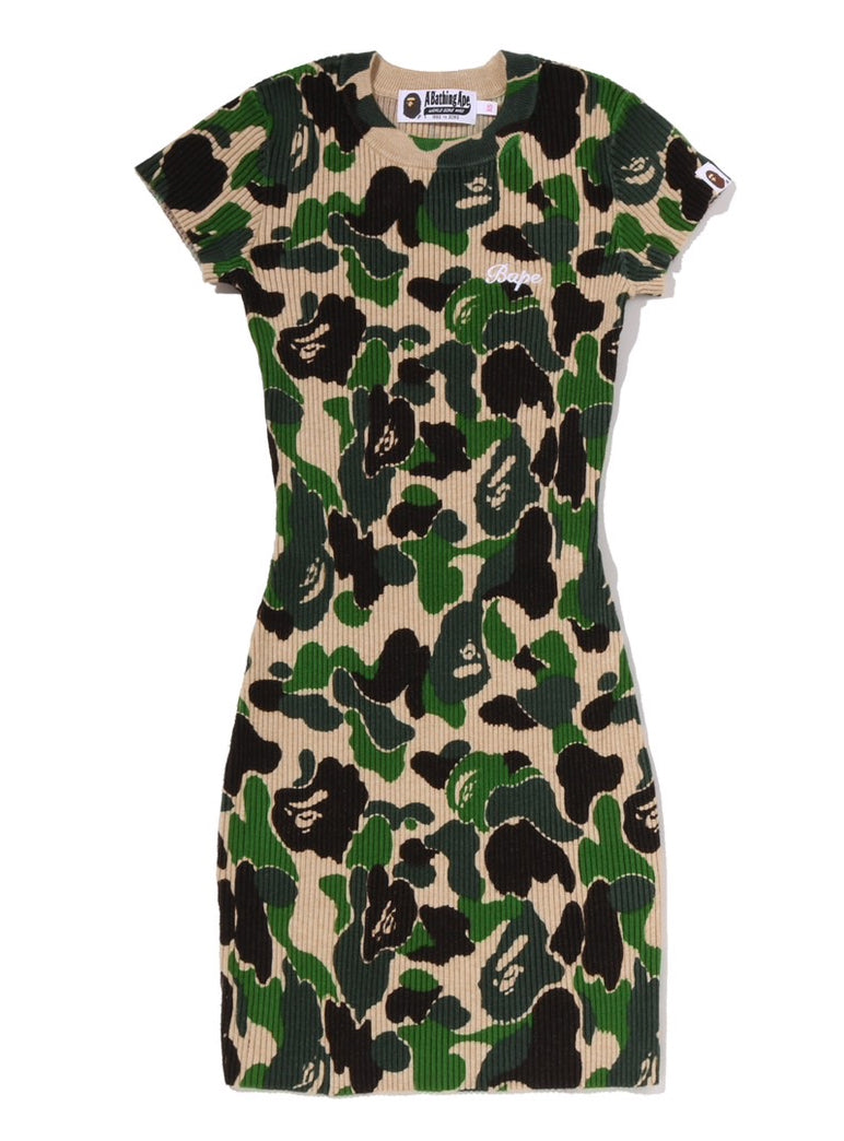 A BATHING APE Ladies' ABC CAMO BAPE LOGO  RIB ONEPIECE