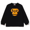 A BATHING APE BAPE KIDS WINKING MILO FACE LS TEE - happyjagabee store