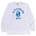 A BATHING APE ABC CAMO COLLEGE L/S TEE