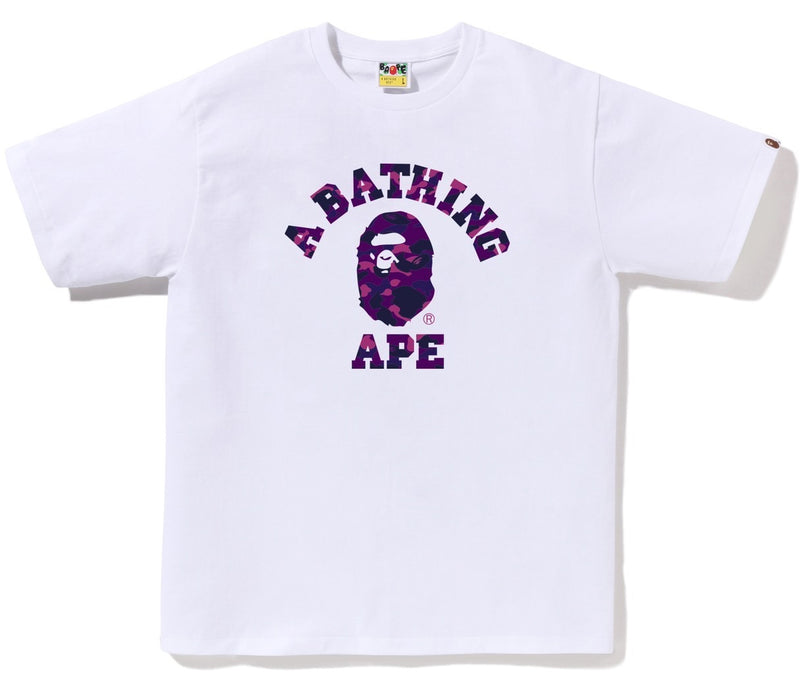 A BATHING APE COLOR CAMO COLLEGE TEE