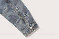 A BATHING APE Ladies' SOLID CAMO JACQUARD DENIM BOXY CROPPED JACKET