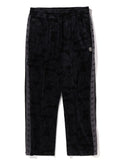 A BATHING APE SOLID CAMO VELOUR METAL ONE POINT RELAXED FIT TRACK PANTS