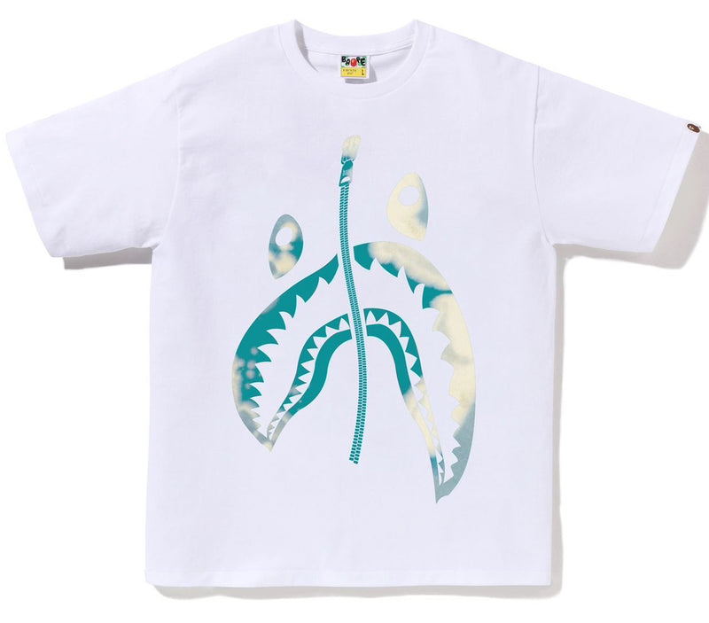 A BATHING APE TIE DYE TWIST SHARK TEE