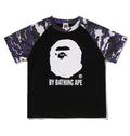 A BATHING APE BAPE KIDS GLITCH WOODLAND CAMO BY BATHING APE TEE