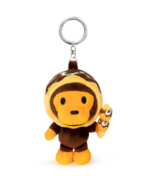 A BATHING APE BABY MILO STORE BABY MILO PLUSH DOLL KEYCHAIN TOKOYAKI