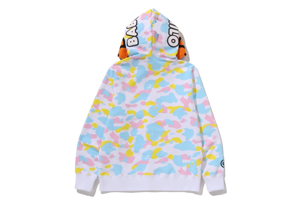 a bathing ape baby milo マルチカラー カモ ポロシャツ A BATHING APE NEW MULTI CAMO BABY MILO REGULAR FIT FULL ZIP HOODIE