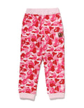 A BATHING APE BAPE KIDS ABC CAMO APE & MILO ONE POINT SWEAT PANTS