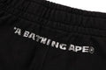 A BATHING APE HEAVY WASH HAND DRAW FOOTBALL LOGO RELAXED FIT SWEAT SHORTS