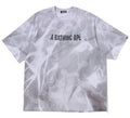 A BATHING APE OVERALL PRINT LOGO RELAXED FIT TEE