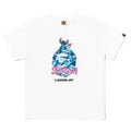 A BATHING APE BAPE KIDS BAPE x DISNEY STITCH ABC CAMO BIG APE HEAD TEE