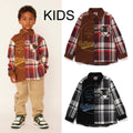 A BATHING APE BAPE KIDS BAPE CHECK APE HEAD SHIRT JACKE ( KIDS & JUNIOR )