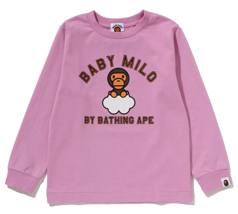 A BATHING APE BAPE KIDS BABY MILO CLOUD LS TEE