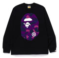 A BATHING APE COLOR CAMO BIG APE HEAD L/S TEE