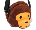 A BATHING APW BAPE KIDS BABY MILO FACE PLUSH DOLL SHOULDER BAG