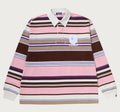 A BATHING APE BY BATHING APE STRIPE RELAXED FIT POLO LS TEE