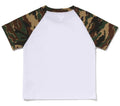 A BATHING APE BAPE KIDS GLITCH WOODLAND CAMO BY BATHING APE TEE