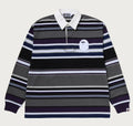 A BATHING APE BY BATHING APE STRIPE RELAXED FIT POLO LS TEE