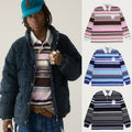A BATHING APE BY BATHING APE STRIPE RELAXED FIT POLO LS TEE