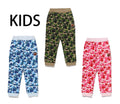 A BATHING APE BAPE KIDS ABC CAMO APE & MILO ONE POINT SWEAT PANTS