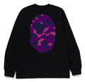 A BATHING APE COLOR CAMO BIG APE HEAD L/S TEE