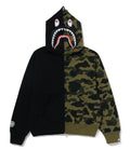 A BATHING APE Ladies' 1ST CAMO CRYSTAL STONE SHARK FULL ZIP HOODIE