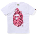 A BATHING APE Ladies' WILD LEOPARD PATTERN MILO ON BIG APE TEE