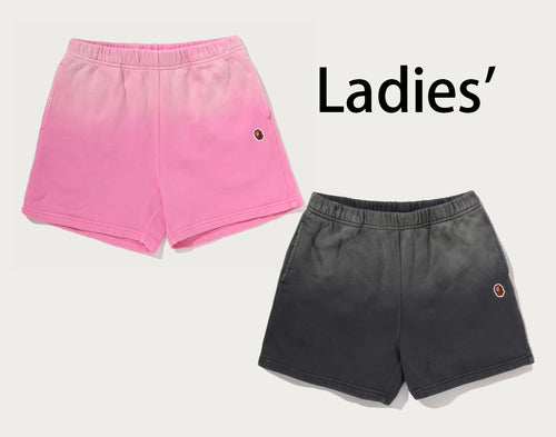 A BATHING APE Ladies' GARMENT DYE ONE POINT SWEAT SHORTS