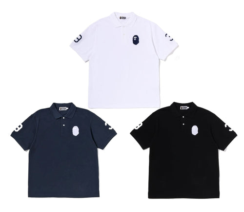 A BATHING APE LARGE APE HEAD RELAXED FIT POLO