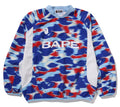 A BATHING APE CREEN CAMO FOOTBALL LOGO RELAXED FIT CREWNECK - happyjagabee store