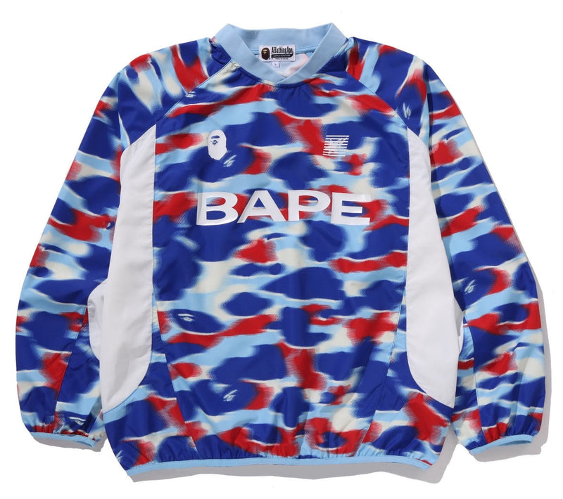 A BATHING APE CREEN CAMO FOOTBALL LOGO RELAXED FIT CREWNECK - happyjagabee store
