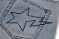 A BATHING APE DESTROYED STA RELAXED FIT 13oz DENIM SHORTS