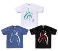 A BATHING APE TIE DYE TWIST SHARK TEE