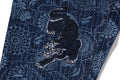 A BATHING APE JAPANESE INDIGO ART CAMO JUNGLE FATIQUE KIMONO