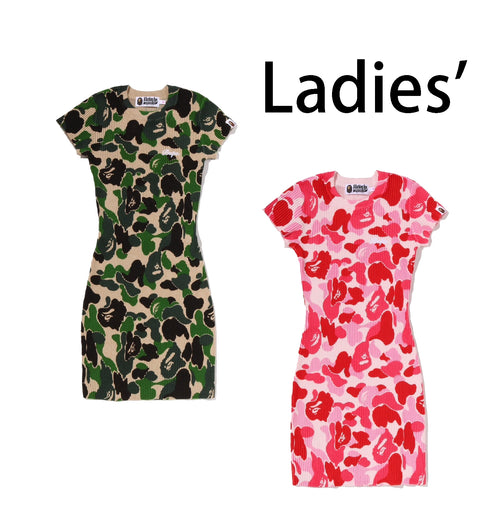 A BATHING APE Ladies' ABC CAMO BAPE LOGO  RIB ONEPIECE
