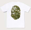 A BATHING APE Ladies' SPLASH CAMO BIG APE HEAD TEE