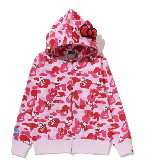 A BATHING APE BAPE x SANRIO CHARACTERS HELLO KITTY CAMO FULL ZIP HOODIE - happyjagabee store