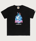 A BATHING APE BAPE KIDS BAPE x DISNEY STITCH ABC CAMO BIG APE HEAD TEE