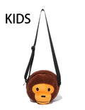 A BATHING APW BAPE KIDS BABY MILO FACE PLUSH DOLL SHOULDER BAG